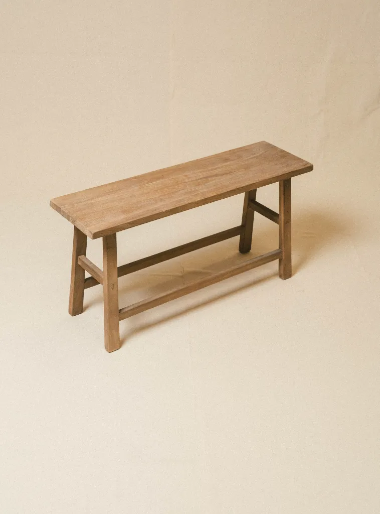 Two Seater Bench Dark (Elm Wood)