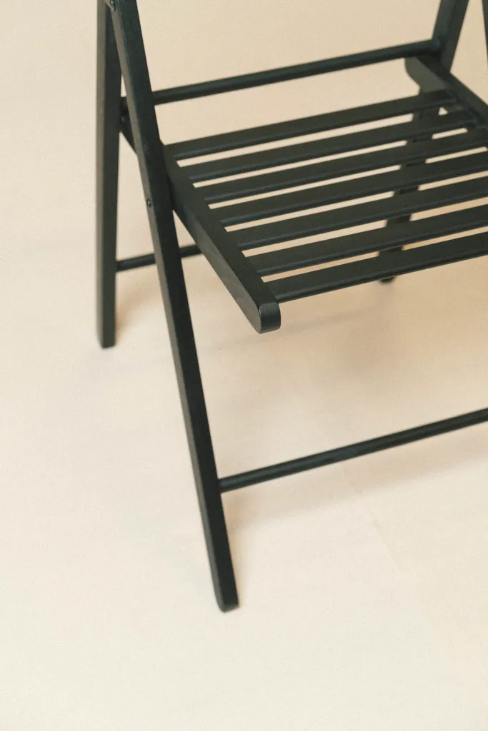 Wooden Folding Chair Black