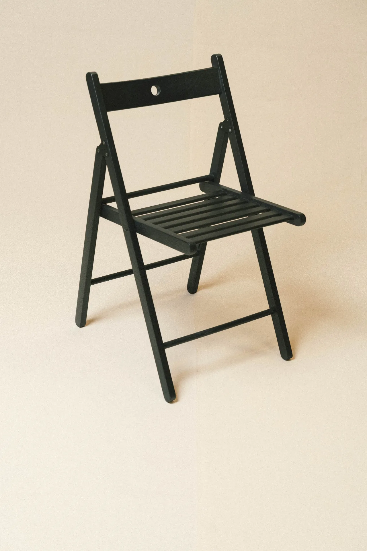 Wooden Folding Chair Black